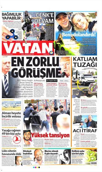 16 Mayıs 2017 - Gazetelerin manşetleri