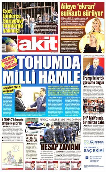 16 Mayıs 2017 - Gazetelerin manşetleri
