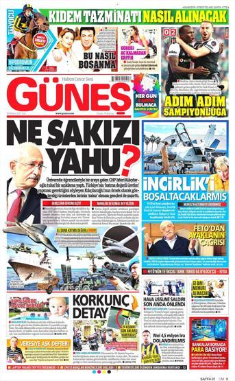 16 Mayıs 2017 - Gazetelerin manşetleri