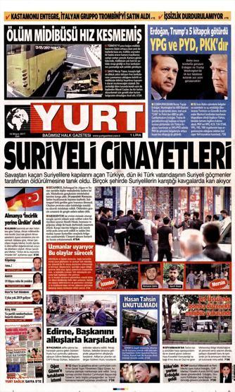 16 Mayıs 2017 - Gazetelerin manşetleri