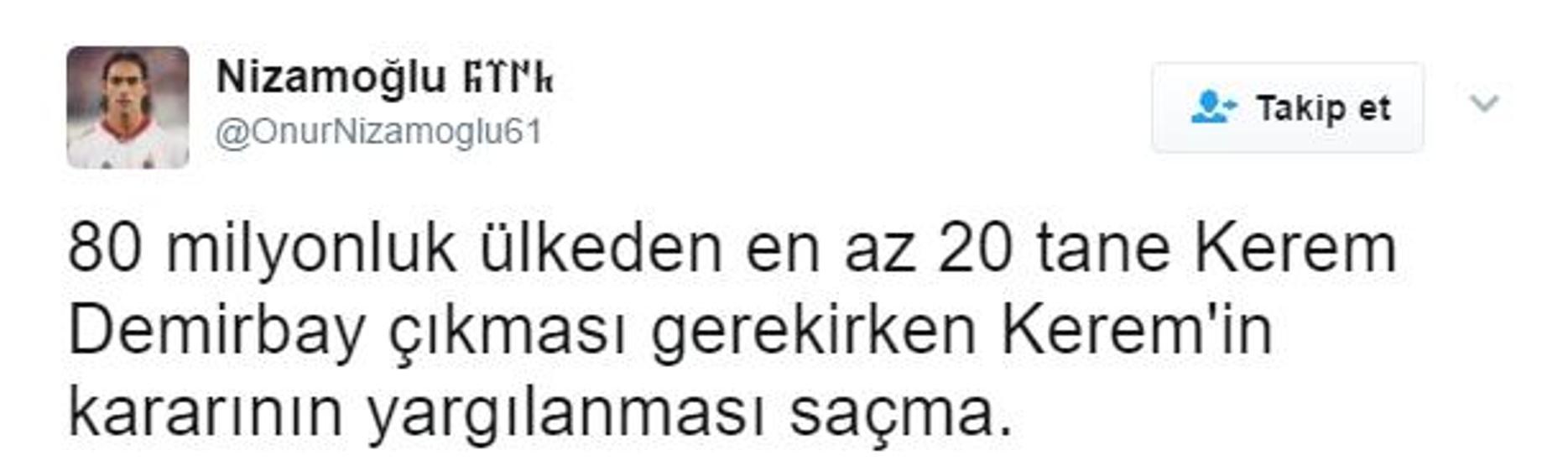 Kerem Demirbay Twitterda tartışma yarattı