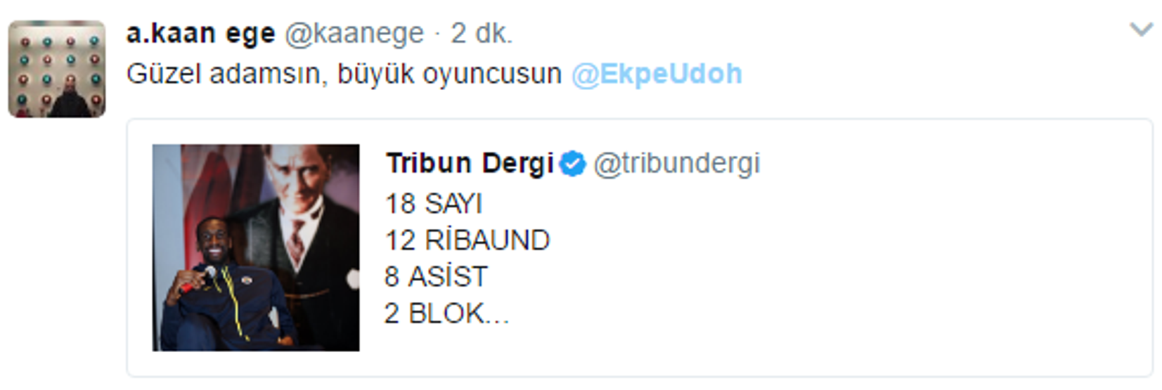 Ekpe Udohun performansı sosyal medyayı salladı