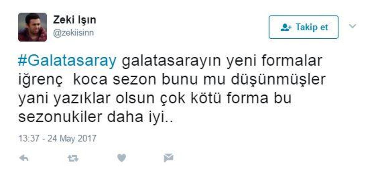Galatasarayın yeni formasına sosyal medyadan tepki yağdı