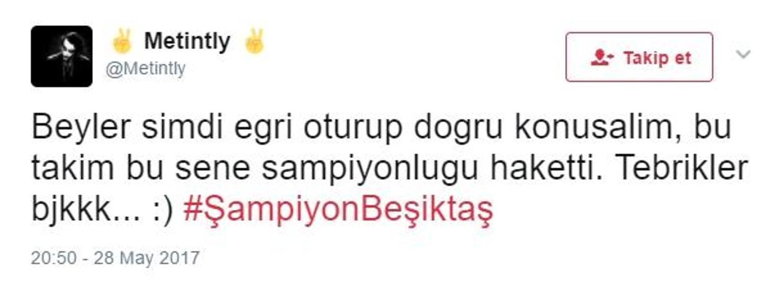 Şampiyon Beşiktaş Twitterı salladı