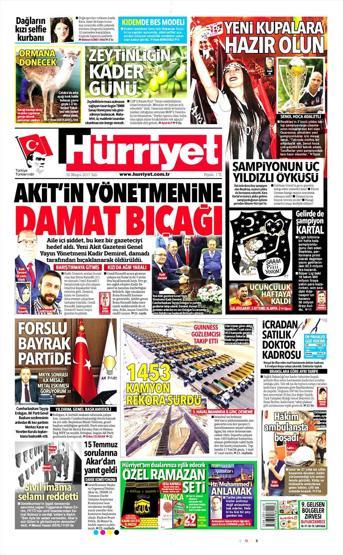 30 Mayıs 2017 - Gazete manşetleri
