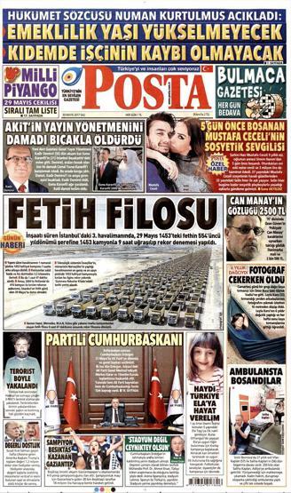 30 Mayıs 2017 - Gazete manşetleri