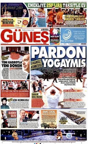 30 Mayıs 2017 - Gazete manşetleri