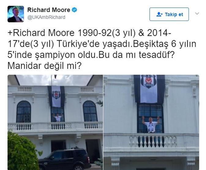 İngiliz Büyükelçiden Beşiktaş paylaşımı