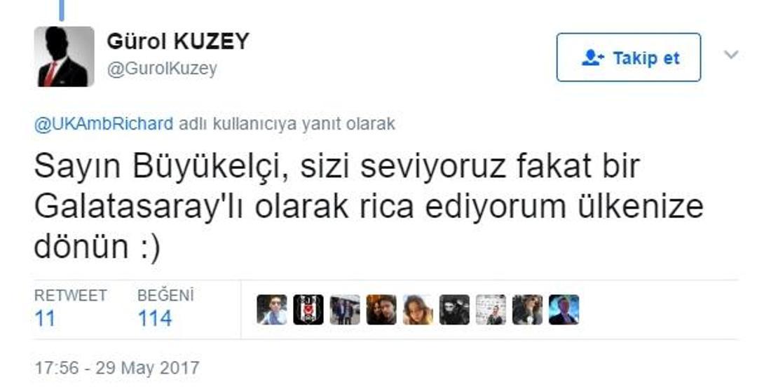 İngiliz Büyükelçiden Beşiktaş paylaşımı