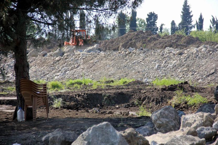 Yol çalışması sırasında iskelet bulundu