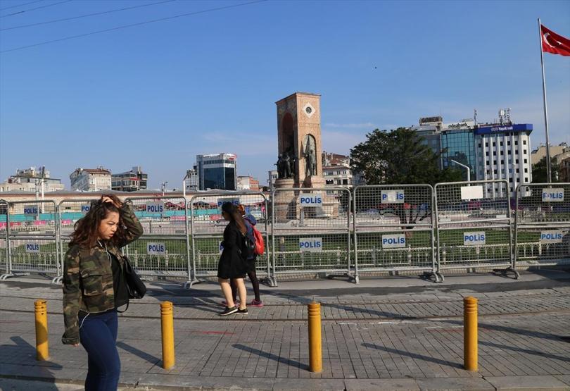 Taksimde Gezi önlemi