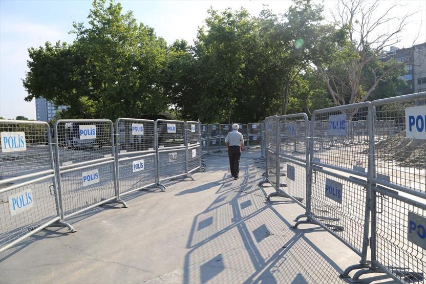Taksimde Gezi önlemi