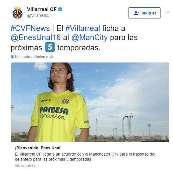 Son dakika: Enes Ünal 5 yıllığına Villarrealde