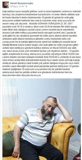 Kendi salasını okuduktan 3 gün sonra öldü