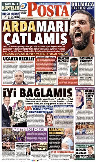 7 Haziran 2017 - Gazete manşetleri