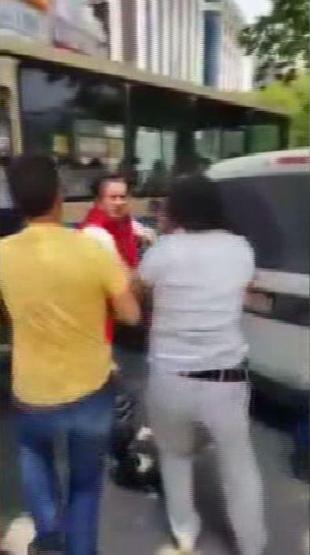 Ankarada sivil polislerle dolmuşçular arasında kavga