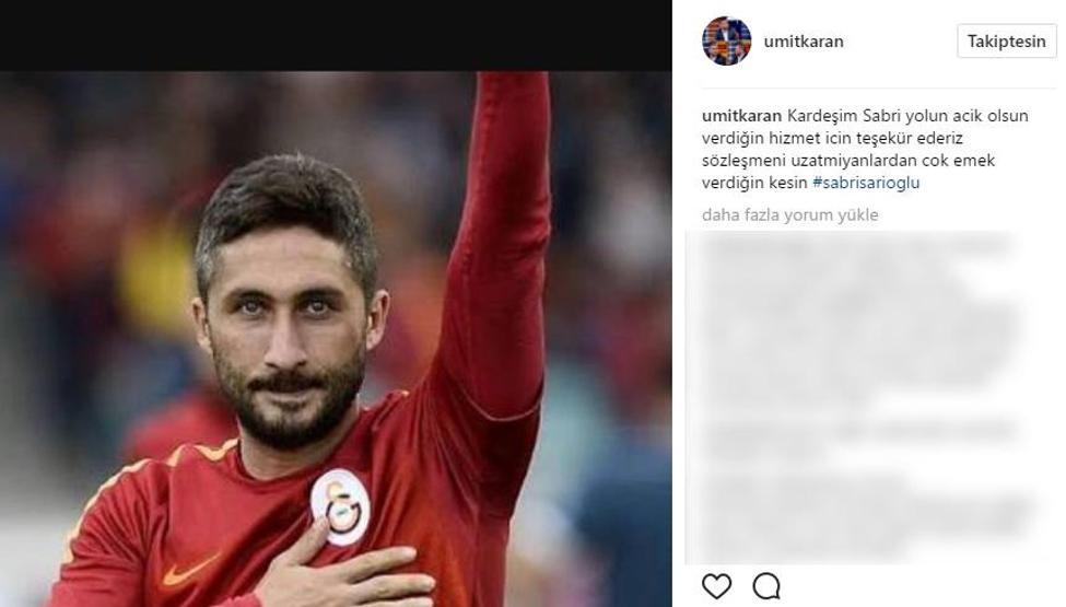 Sabri Sarıoğluna arkadaşlarından destek