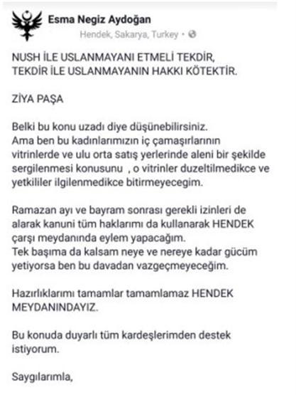 İç giyim mağazasının cansız mankenlerini protesto edecek