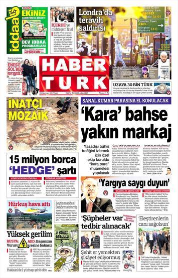 20 Haziran 2017 Gazete Manşetleri