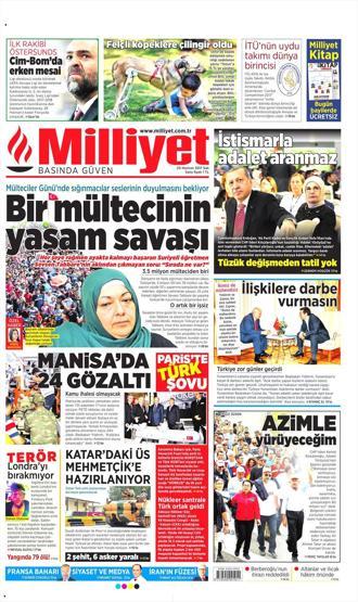 20 Haziran 2017 Gazete Manşetleri