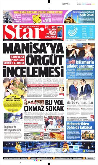 20 Haziran 2017 Gazete Manşetleri