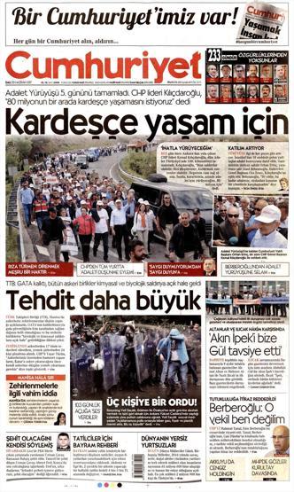 20 Haziran 2017 Gazete Manşetleri