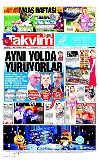 20 Haziran 2017 Gazete Manşetleri