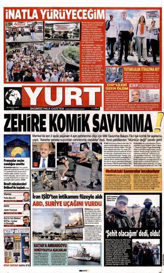 20 Haziran 2017 Gazete Manşetleri