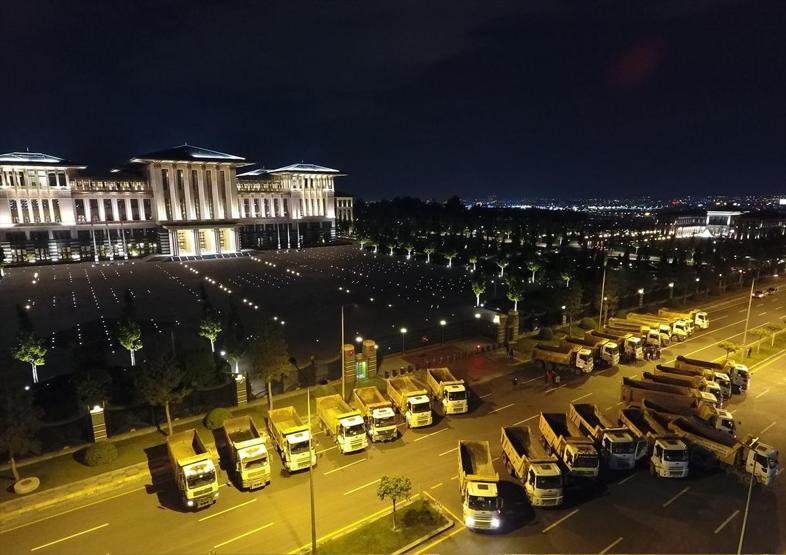 Cumhurbaşkanlığı Külliyesi önünde dikkat çeken görüntü