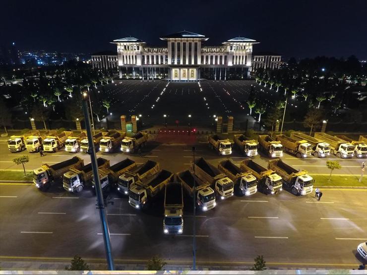 Cumhurbaşkanlığı Külliyesi önünde dikkat çeken görüntü