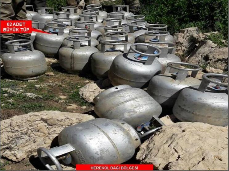 Siirtte PKKya ait 25 ton malzeme ele geçirildi
