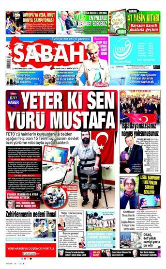 23 Haziran 2017 Gazete manşetleri
