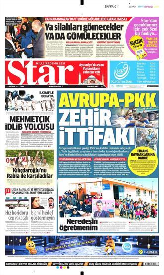 23 Haziran 2017 Gazete manşetleri