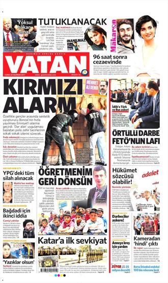 23 Haziran 2017 Gazete manşetleri