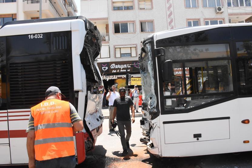 Halk otobüsleri çarpıştı: 11 kişi yaralı