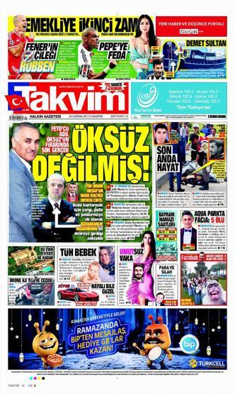 24 Haziran 2017 Gazete manşetleri