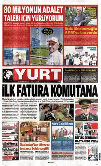 24 Haziran 2017 Gazete manşetleri