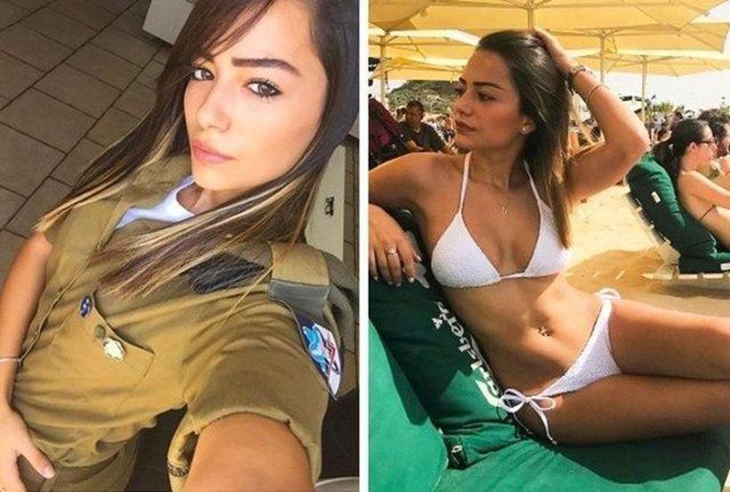 İsrailin kadın askerleri sahilde
