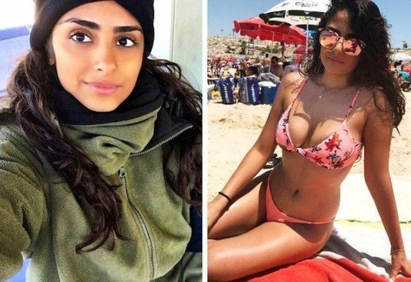 İsrailin kadın askerleri sahilde