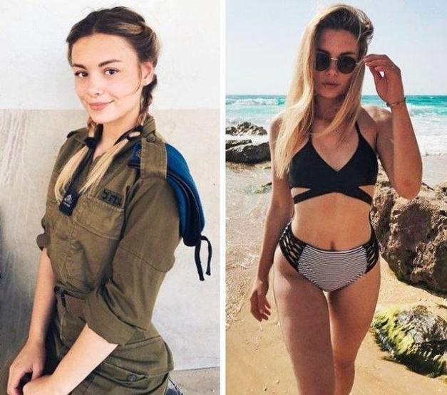 İsrailin kadın askerleri sahilde