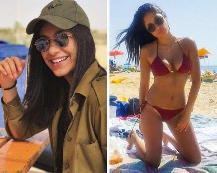 İsrailin kadın askerleri sahilde
