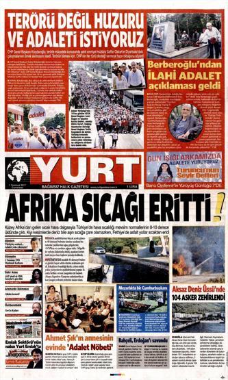 1 Temmuz 2017 Gazetelerin manşetleri