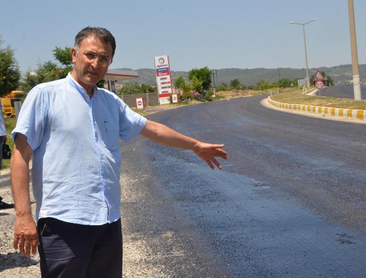 Aşırı sıcaklardan asfalt eridi