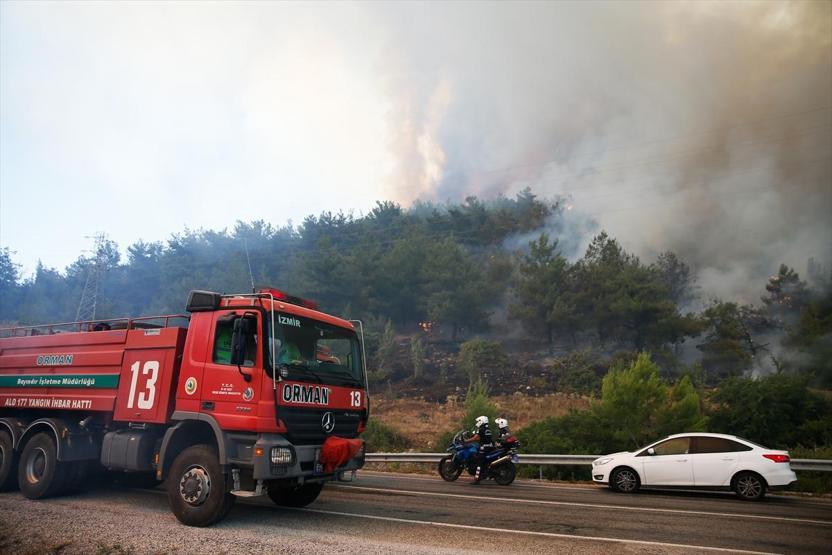 İzmirde orman yangını