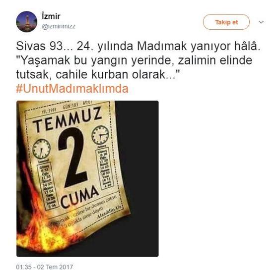 Madımak Katliamı unutulmadı