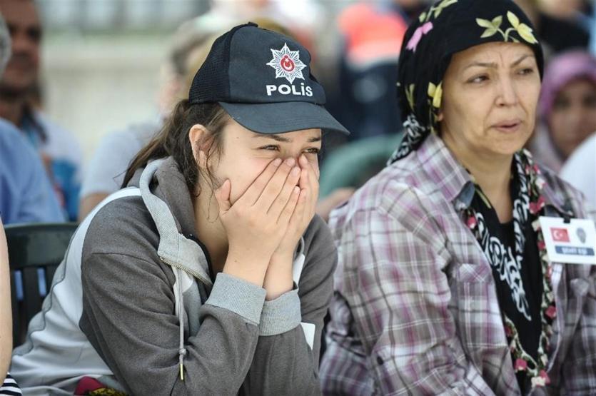 Gemlik adliyesinde şehit olan polis için tören