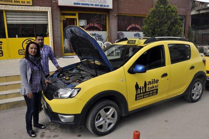 ‘Hayal’ diyen kocasına açtığı taksi durağında iş verdi