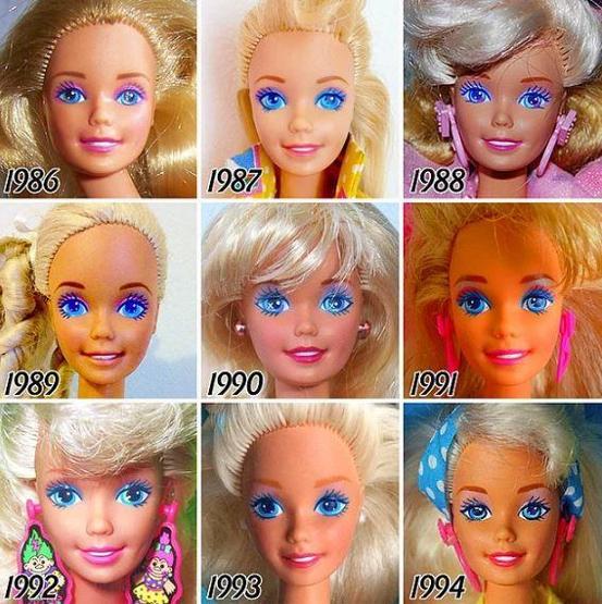 Barbie bebeğin 58 yıllık inanılmaz değişimi