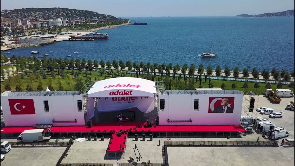 Maltepe Parkı Adalet Mitingi için hazırlandı