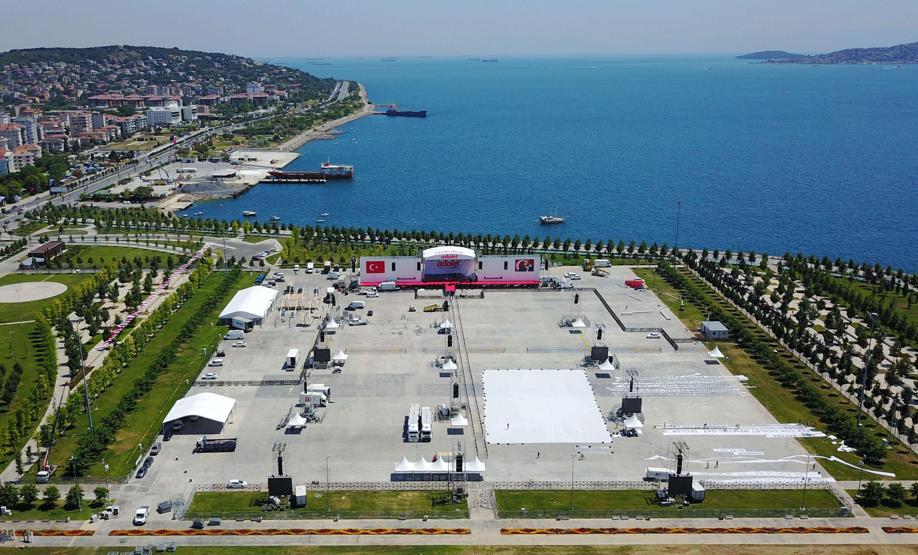 Maltepe Parkı Adalet Mitingi için hazırlandı